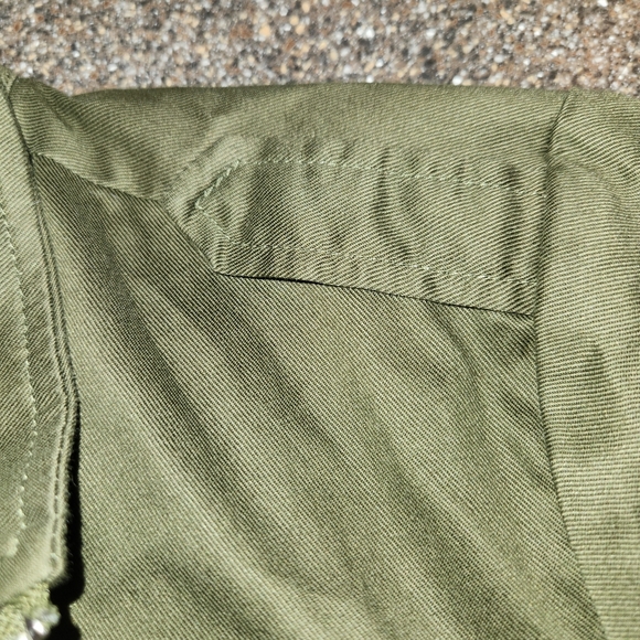 G by Giuliana Utility Jacket Olive Size S Soft Tencel Blend Zip Front Comfort - Picture 12 of 13
